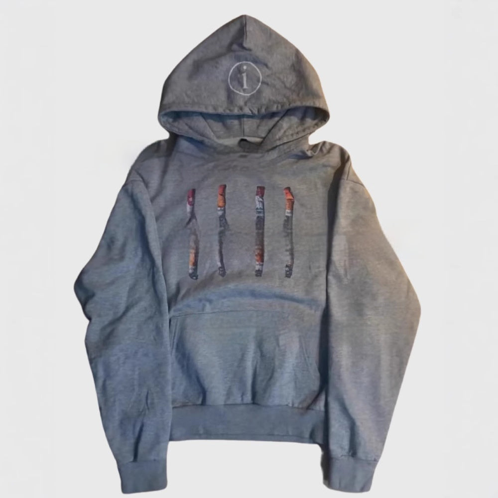 Letter Printed Hooded Men's Sweater - PryTheory