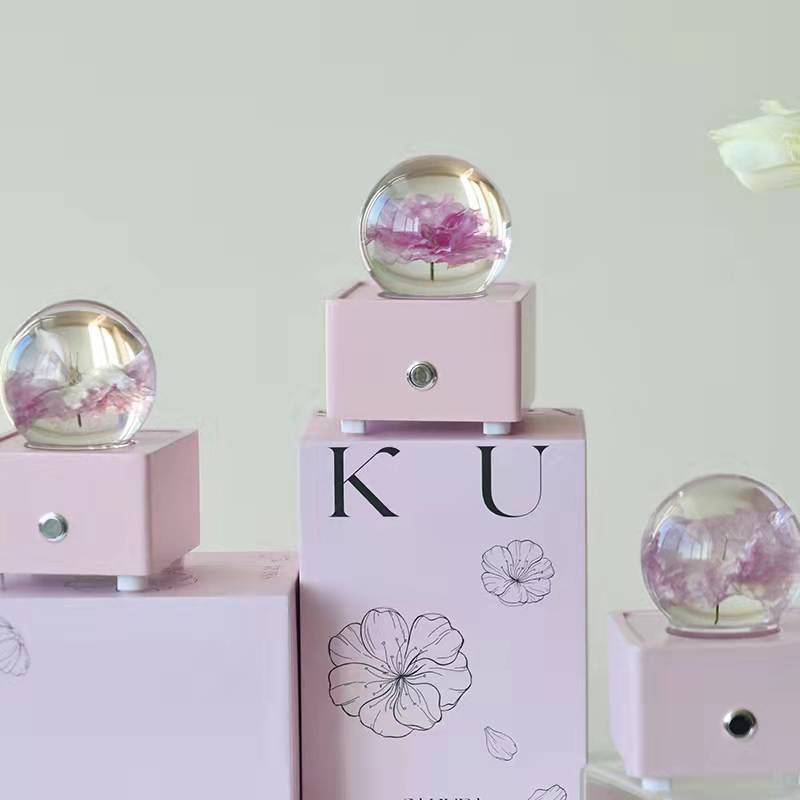Resin Crystal Ball Cherry Blossom Bluetooth Speaker - PryTheory