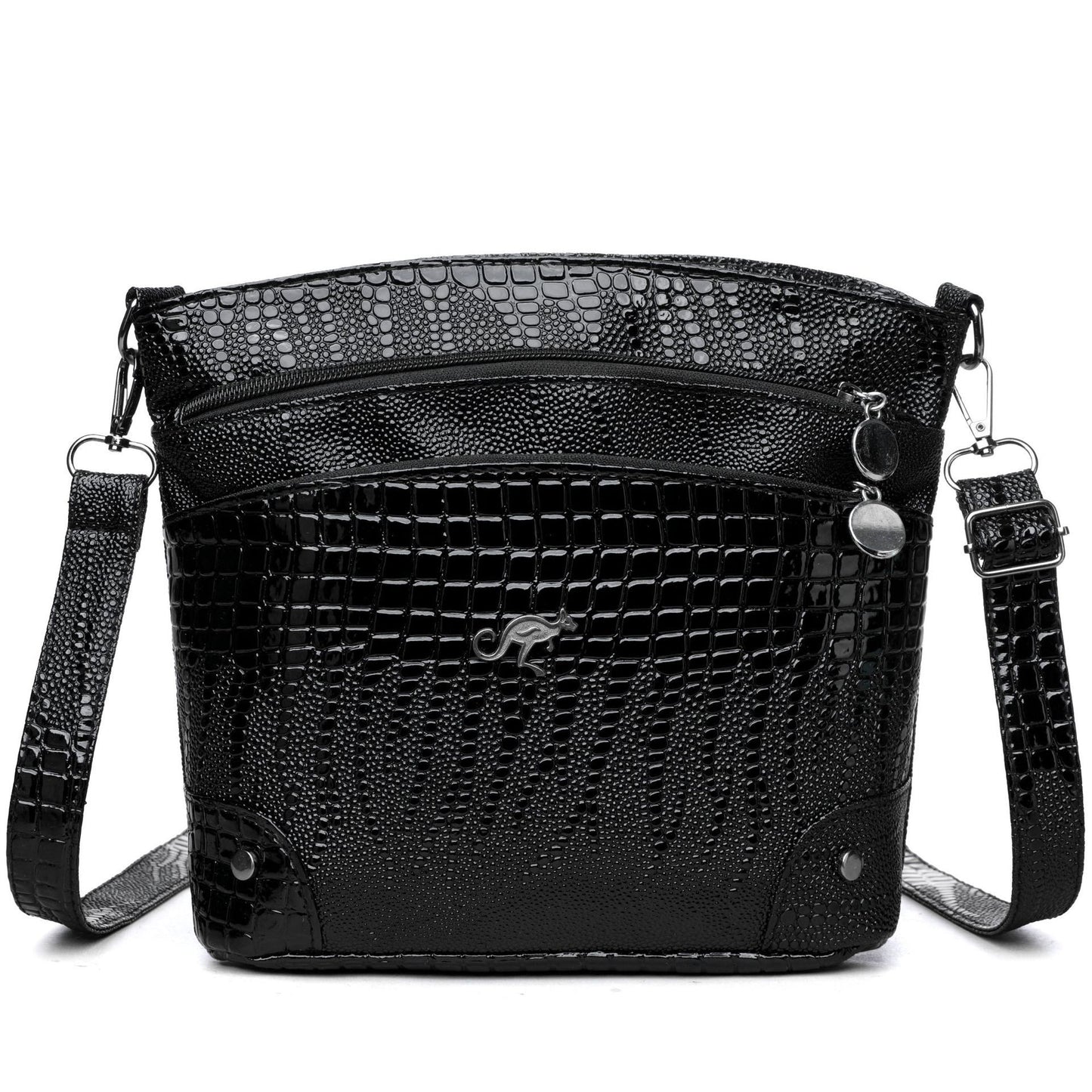 Crocodile Pattern Shoulder Bag Casual Multi-layer Vintage Crossbody Women's Bag - PryTheory