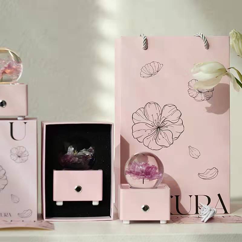 Resin Crystal Ball Cherry Blossom Bluetooth Speaker - PryTheory