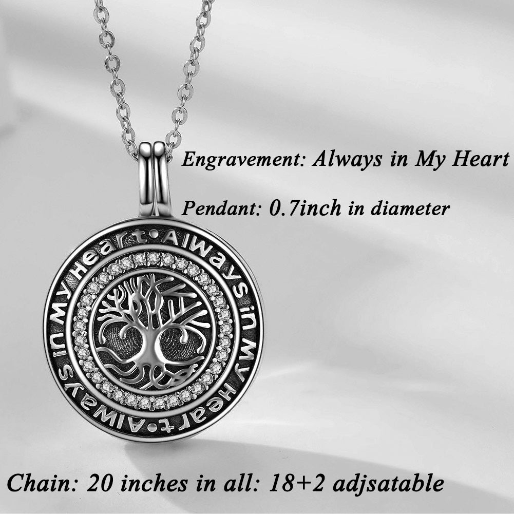 Sterling Silver Tree of Life Urn Memorial Necklace - PryTheory