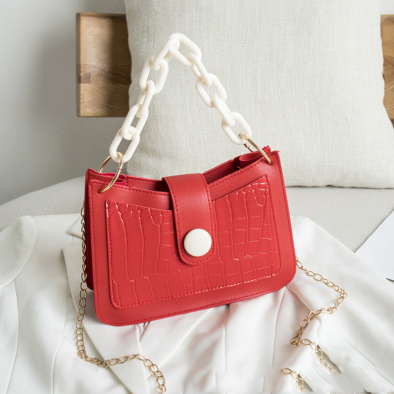 Fashion Stone Pattern Shoulder Handbag - PryTheory