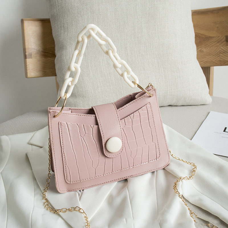 Fashion Stone Pattern Shoulder Handbag - PryTheory