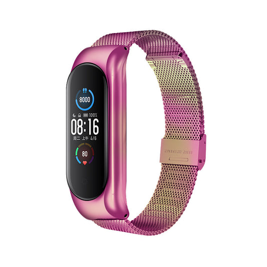 *Solid Three-Bead Metal Wristband