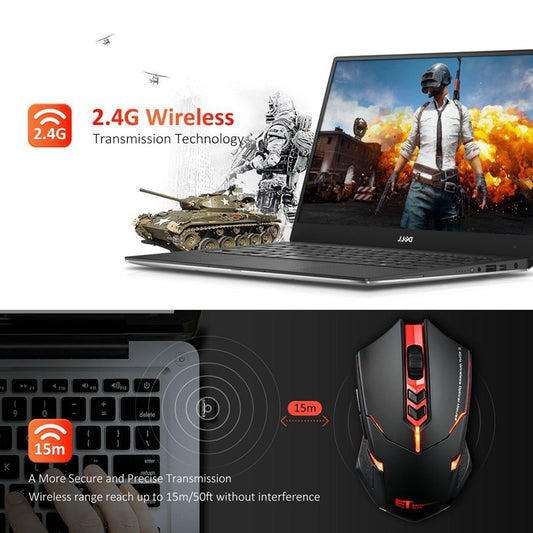 POWER SAVING SILENT LUMINOUS WIRELESS MOUSE