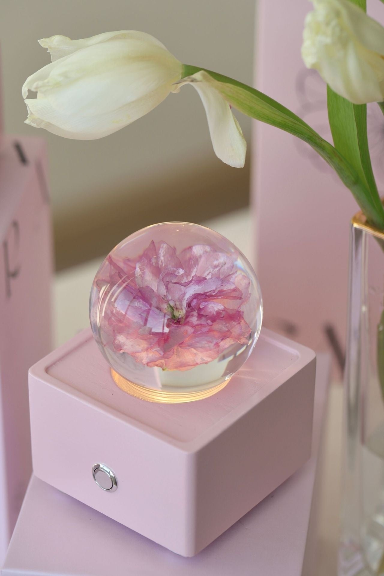 Resin Crystal Ball Cherry Blossom Bluetooth Speaker - PryTheory