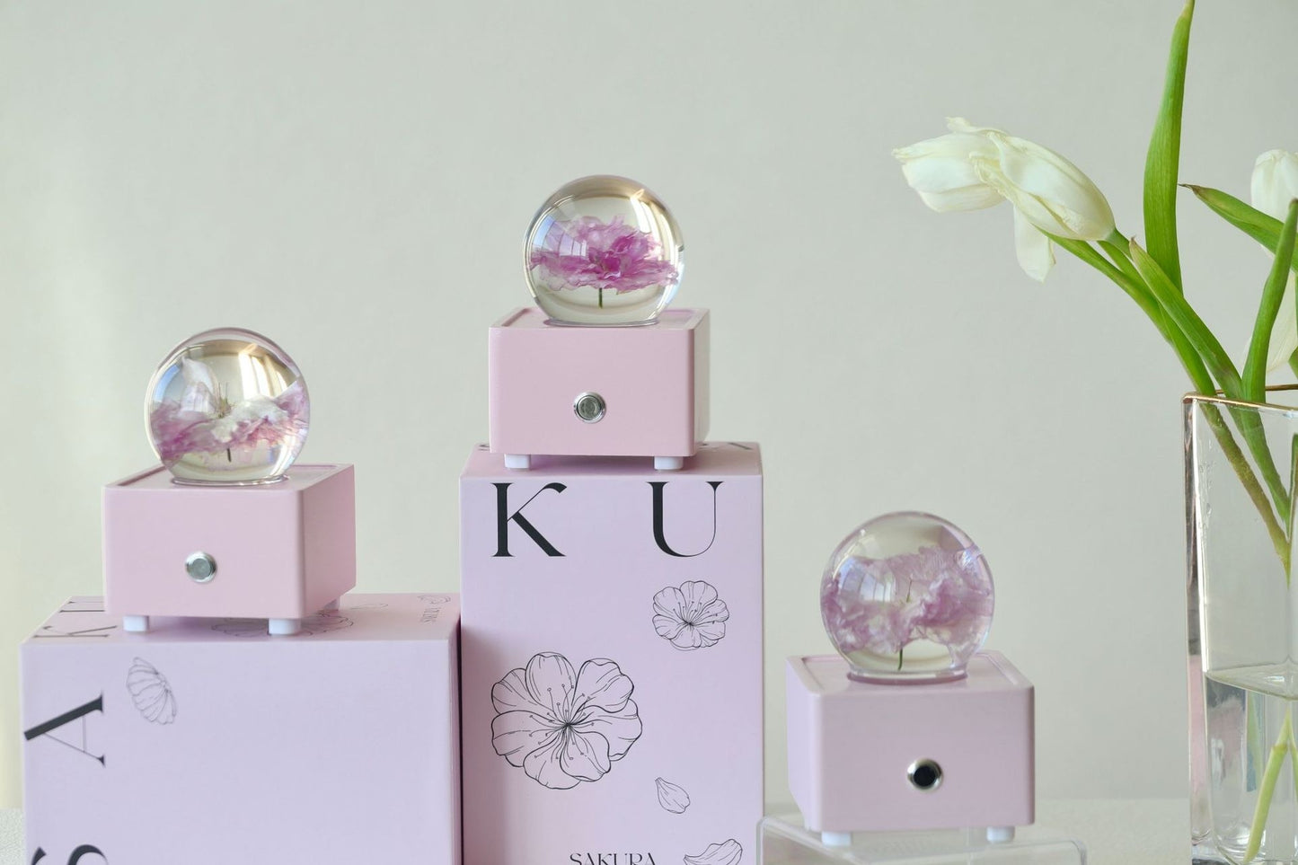 Resin Crystal Ball Cherry Blossom Bluetooth Speaker - PryTheory