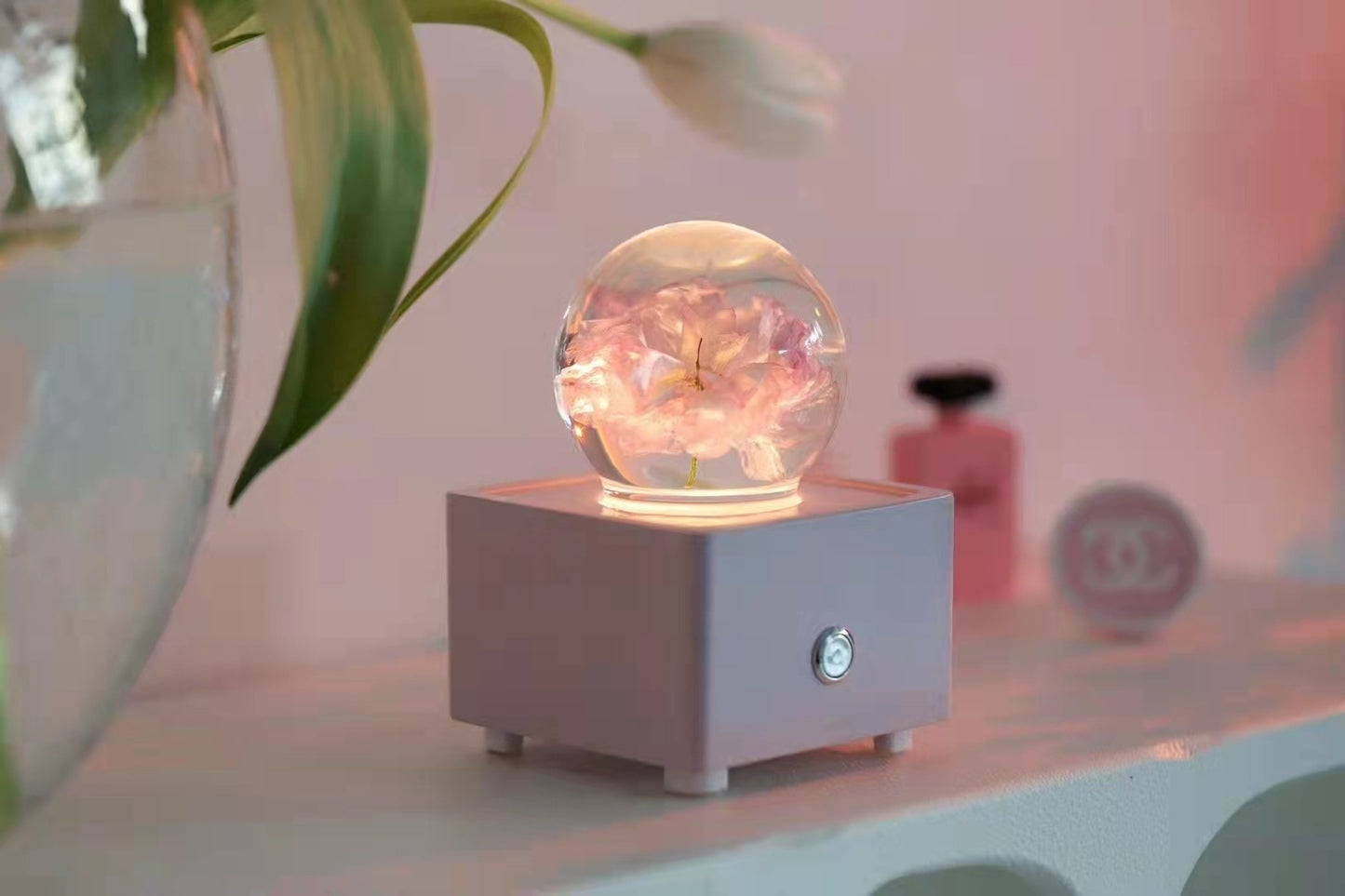 Resin Crystal Ball Cherry Blossom Bluetooth Speaker - PryTheory