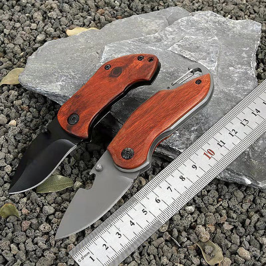 STAINLESS STEEL FOLDING KEYCHAIN KNIFE