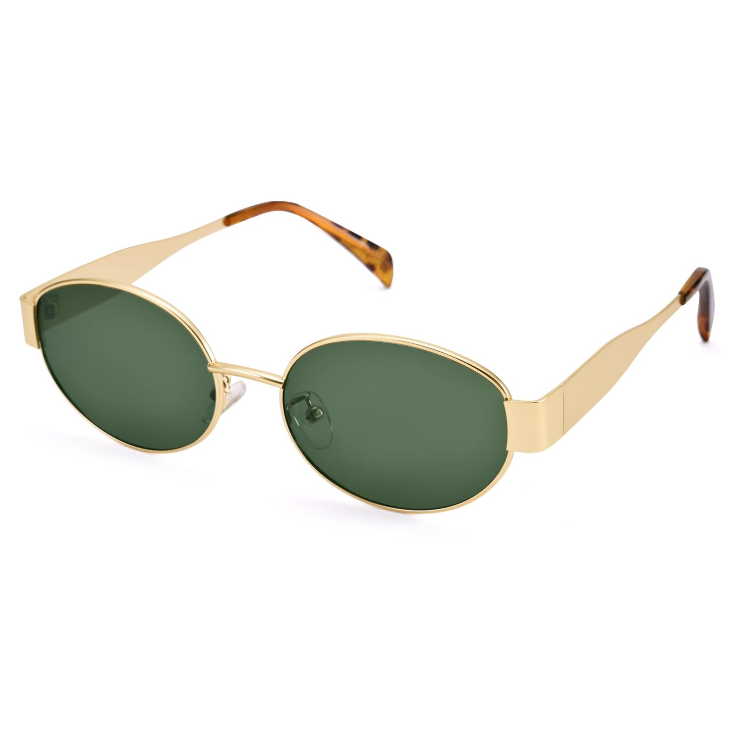 Retro Oval Gold Sun- Fashion Metal Frame Shades