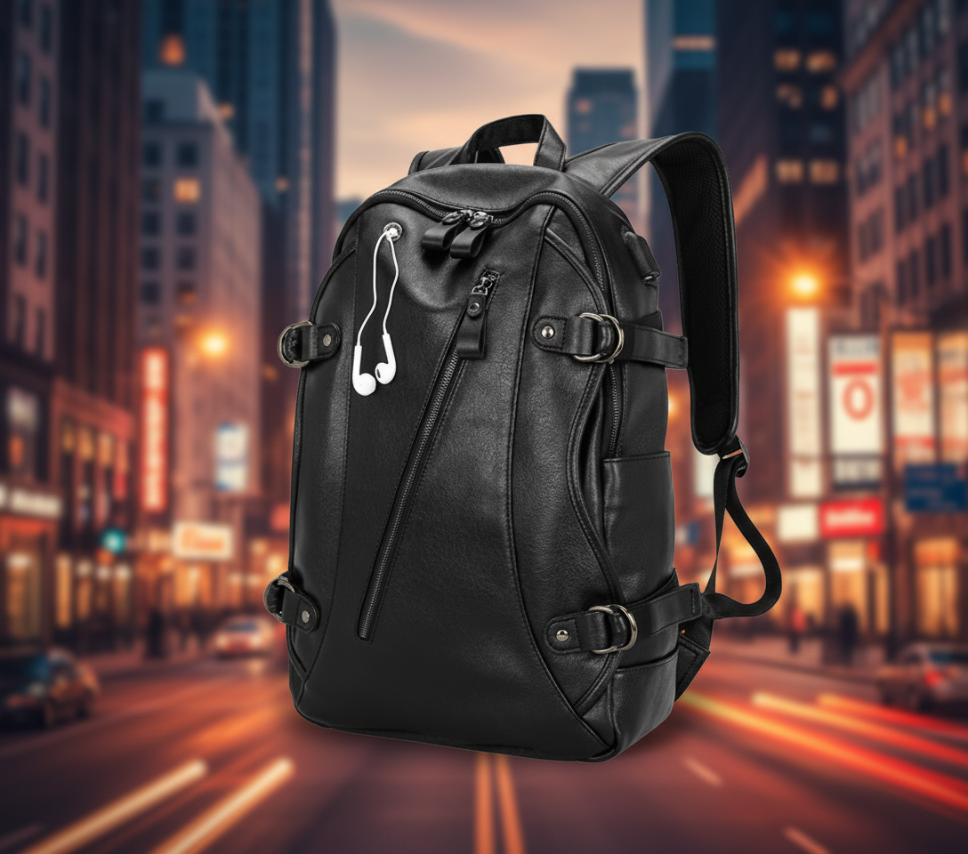 *Usb Charging Leather Backpacks
