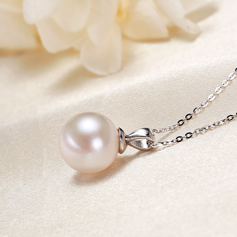 S925 Silver Freshwater Pearl Necklace. - PryTheory