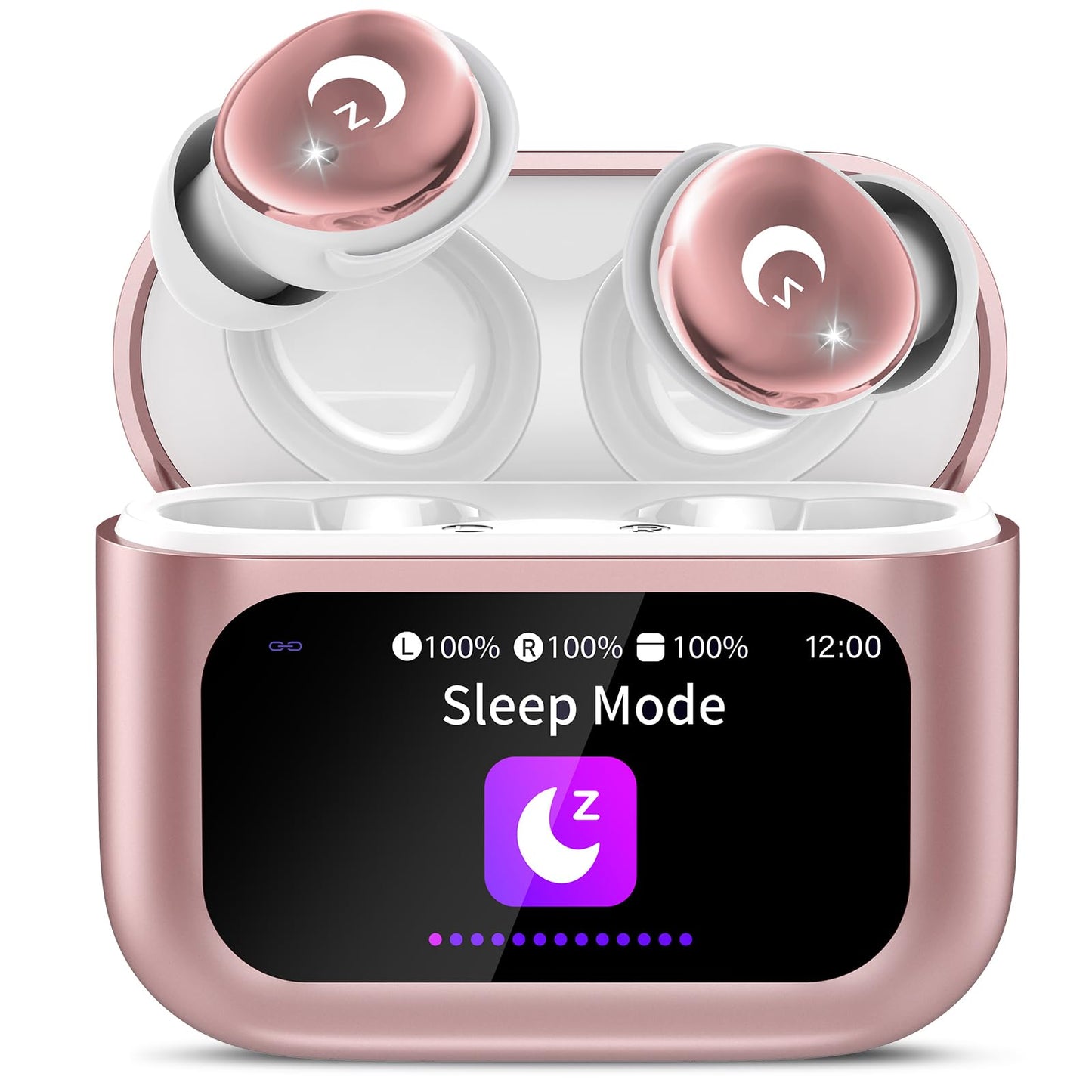 Sleep Earbuds (Bluetooth 5.4-Smart Touch Screen-48H Playtime-IPX7 Waterproof).