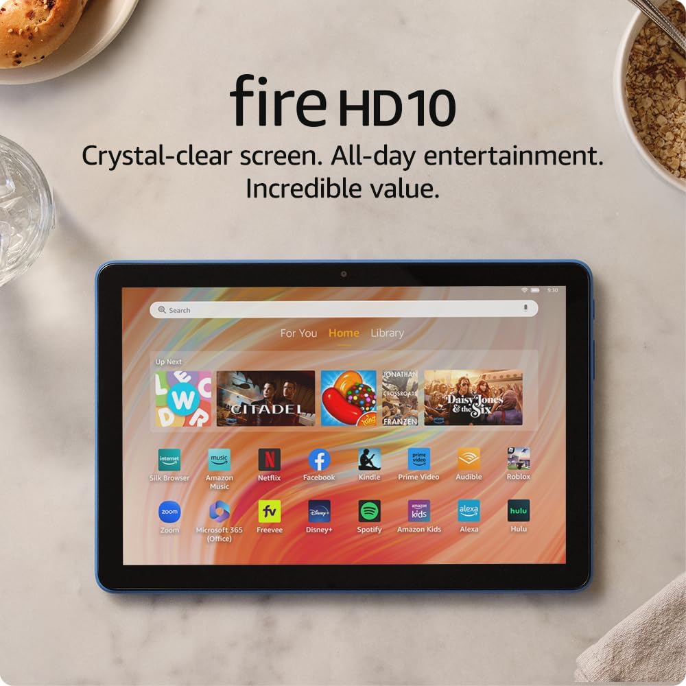 Amazon Fire HD 10 tablet- HD screen- octa core processor- 3 GB RAM- 32 GB