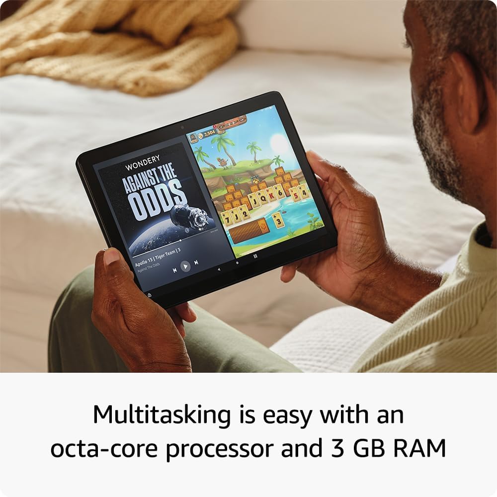 Amazon Fire HD 10 tablet- HD screen- octa core processor- 3 GB RAM- 32 GB