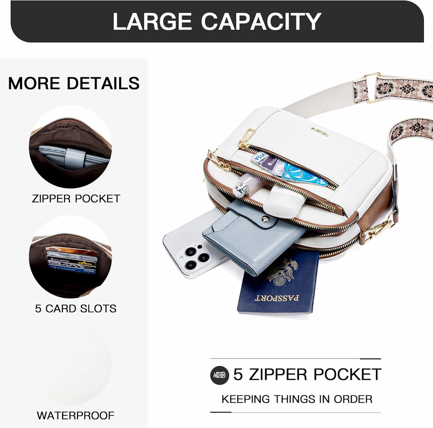 Telena Crossbody Purse for Women Small Crossbody Bags Trendy Vegan Leather with Adjustable Shoulder Strap - PryTheory