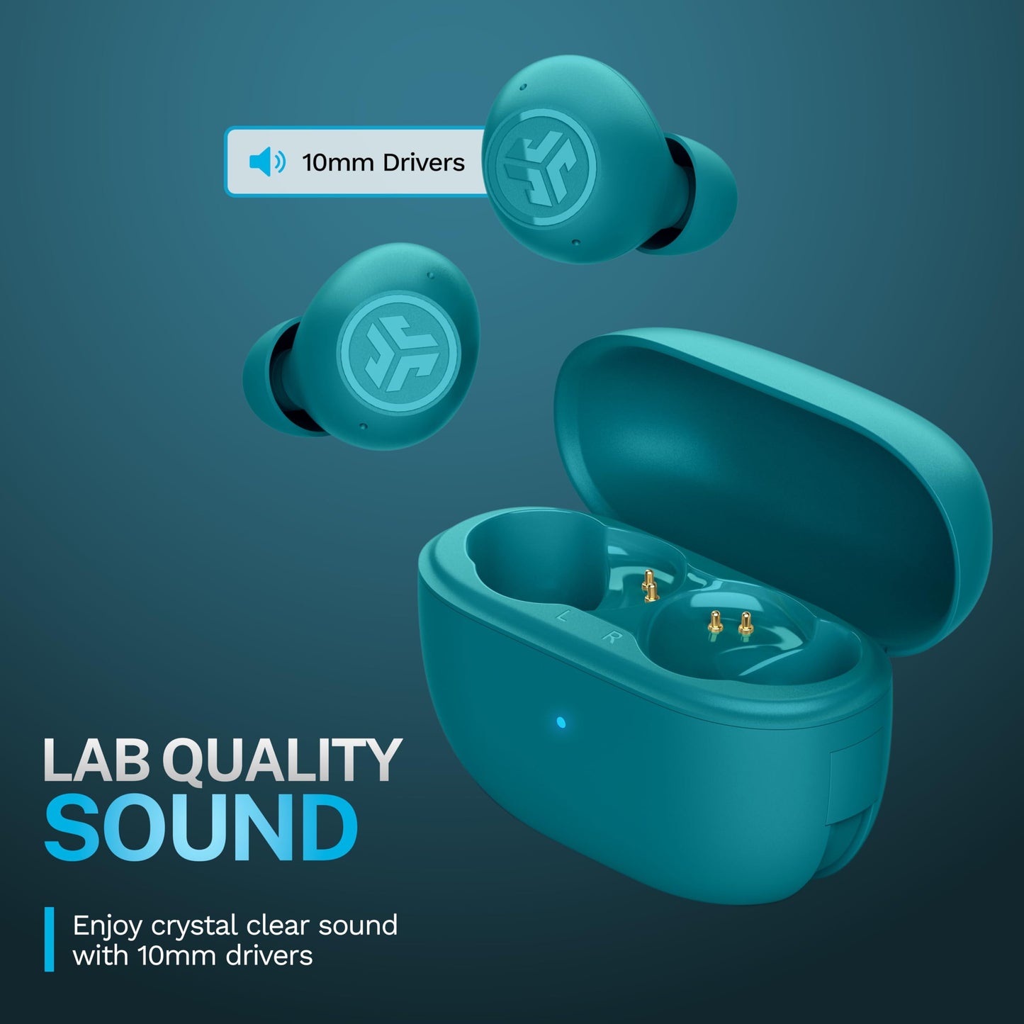 JLab Go Pop ANC True Wireless Earbuds & Charging Case.