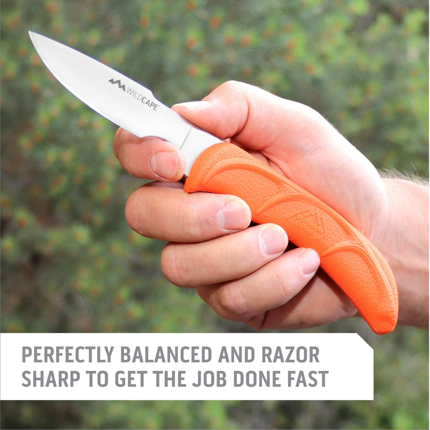 OUTDOOR EDGE WildLite - 6-Piece Field to Freezer Hunting & Game Processing Knife Set with Gut Hook Blade, Caping Knife - Hunting Knives for Gutting Deer with Case - Deer & Elk Accessories