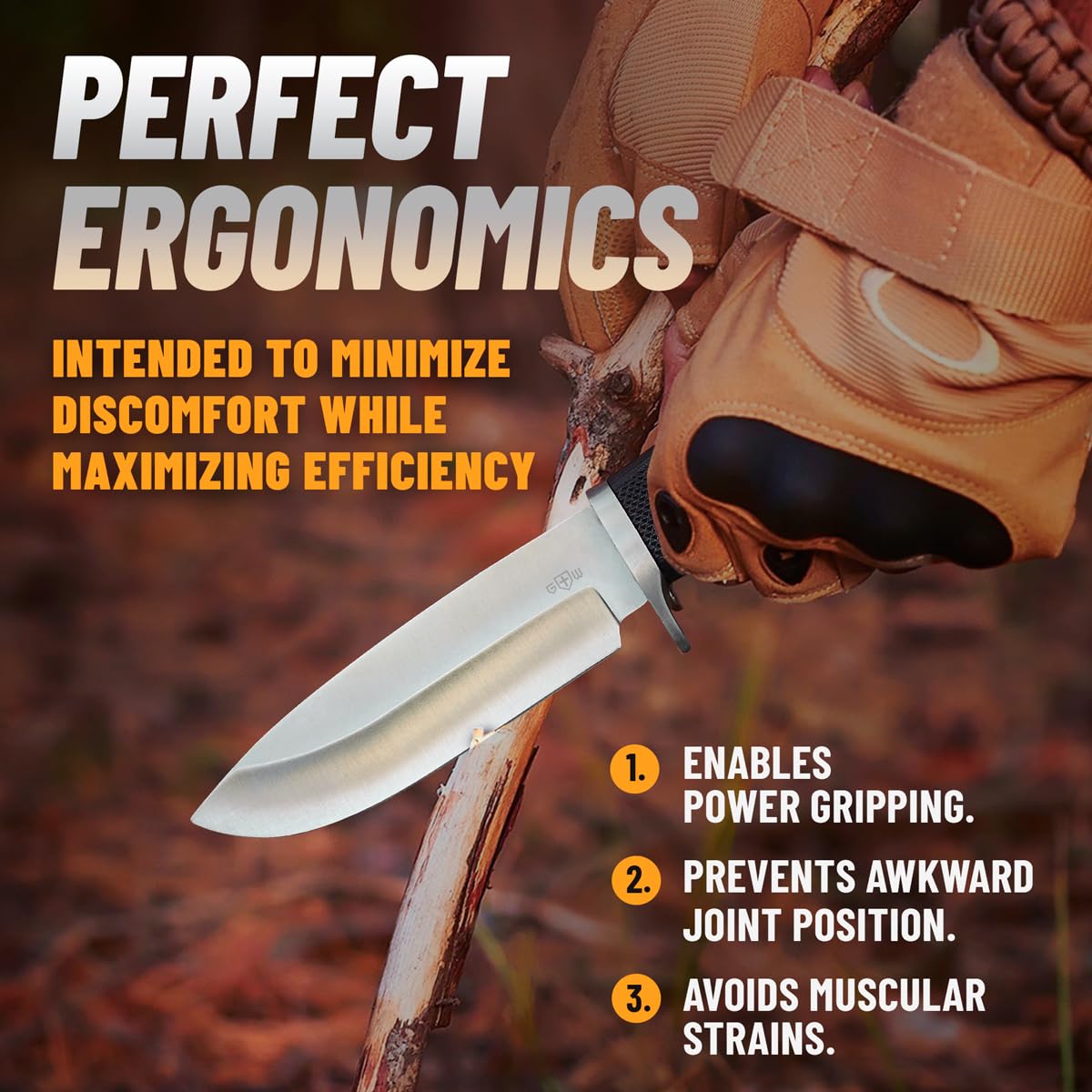 Hunting Knife with Sheath Survival Knives for Men - Best Tactical Camping Hunting Hiking Knife - Bushcraft Field Gear Accessories Tool - Fixed Blade Sharp Knofe with Rubber Handle for Men 148109