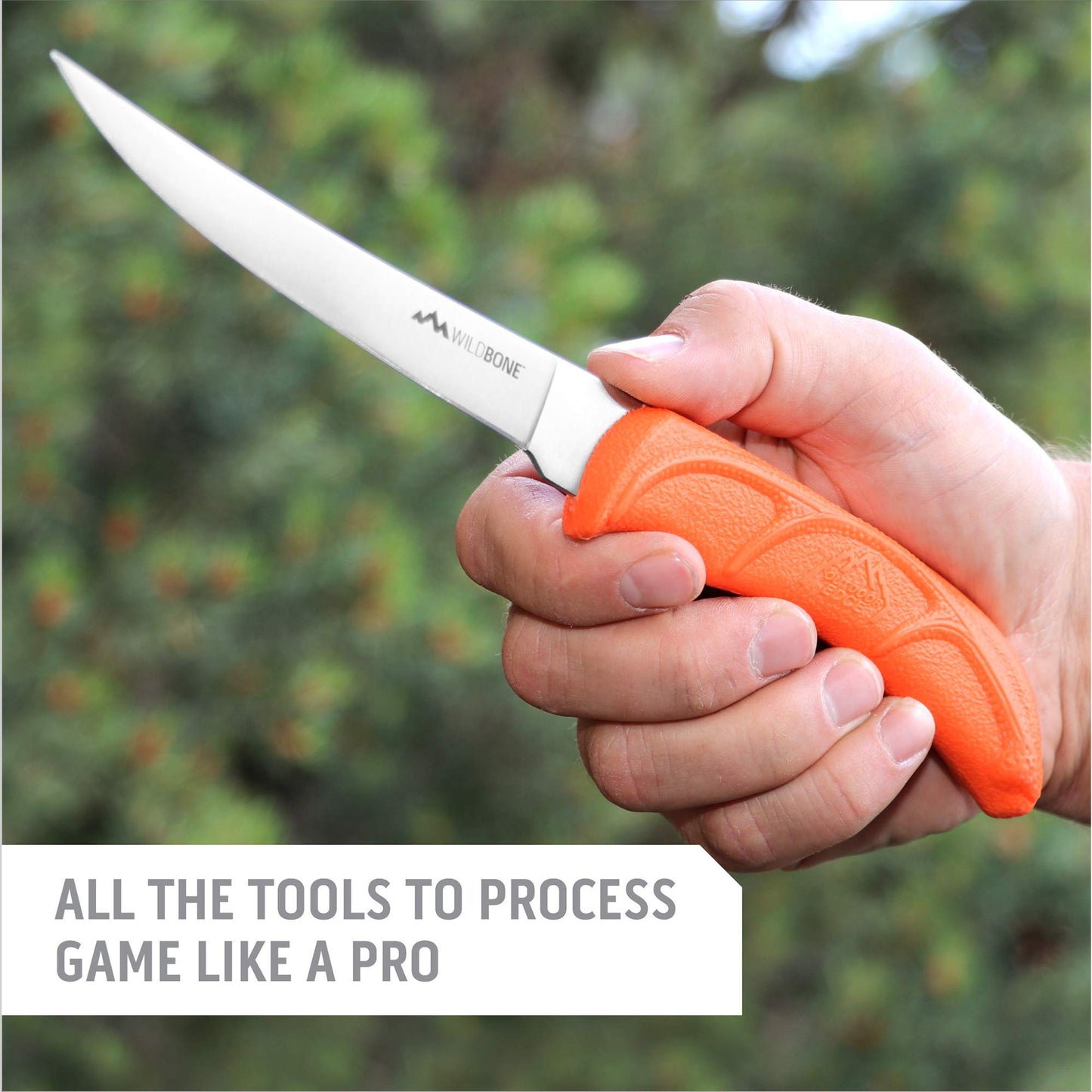 OUTDOOR EDGE WildLite - 6-Piece Field to Freezer Hunting & Game Processing Knife Set with Gut Hook Blade, Caping Knife - Hunting Knives for Gutting Deer with Case - Deer & Elk Accessories