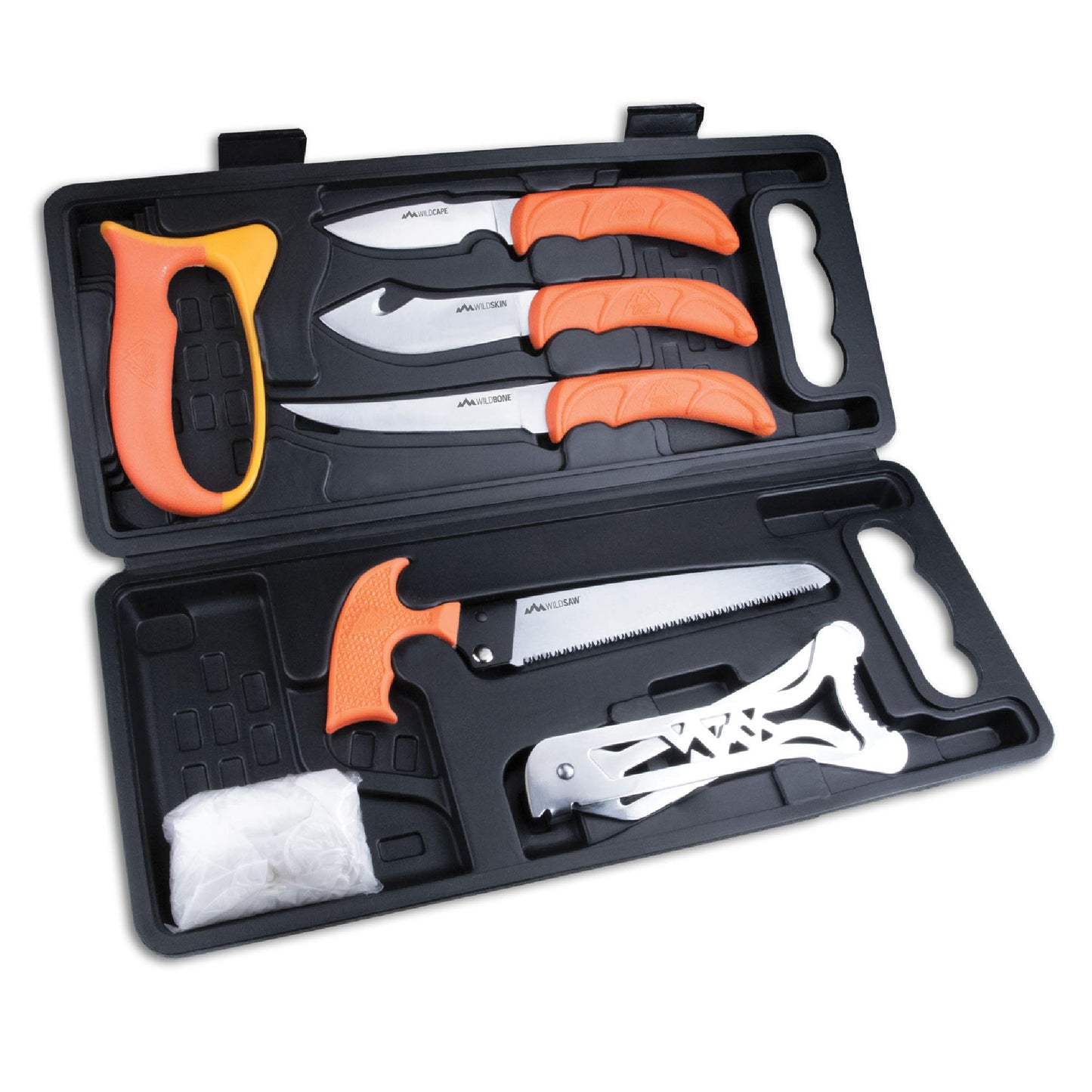 OUTDOOR EDGE WildLite - 6-Piece Field to Freezer Hunting & Game Processing Knife Set with Gut Hook Blade, Caping Knife - Hunting Knives for Gutting Deer with Case - Deer & Elk Accessories