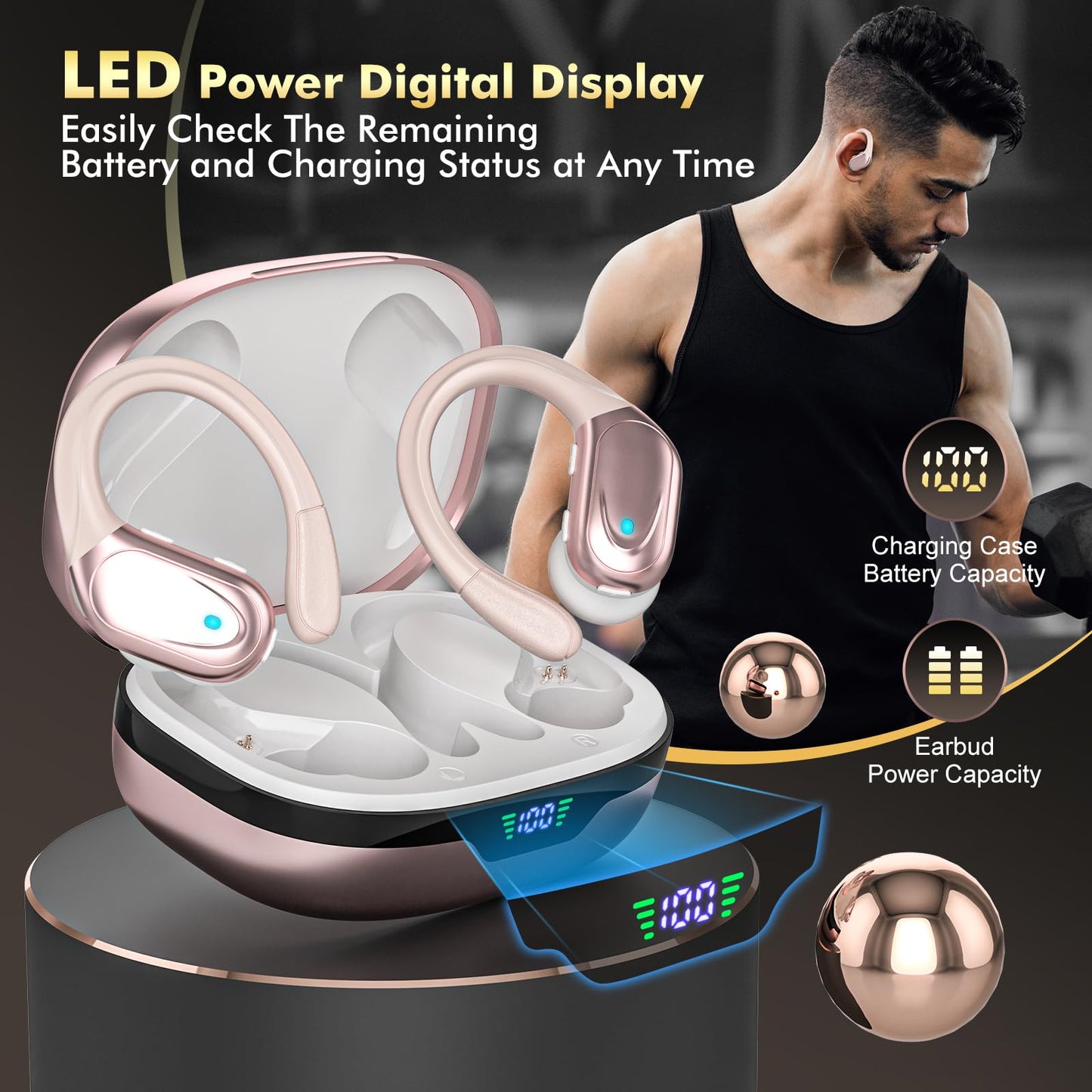Wireless Earbuds (80Hrs Playtime-PX7 Waterproof).