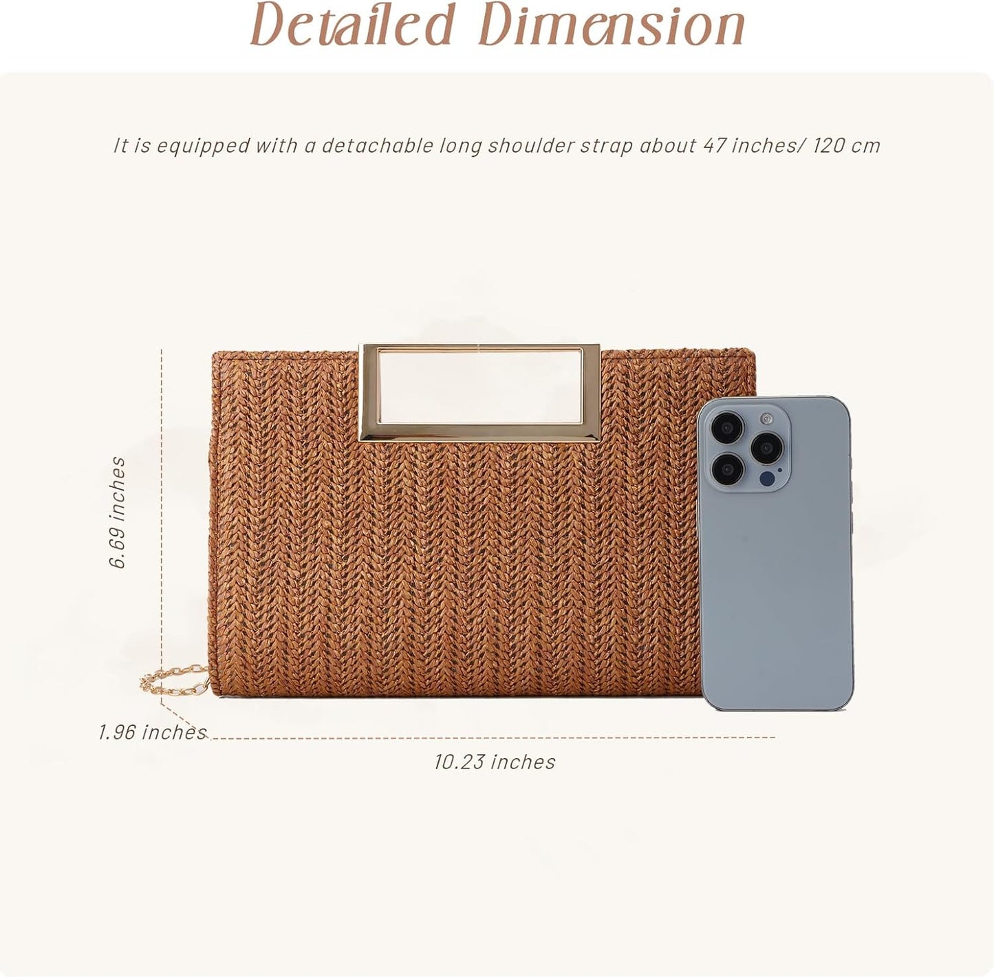 GOKTOW Straw Clutch Top Handbags Raffia Bag Purse Woven Tote CrossBag for Women Beach Summer Travel 2025 - PryTheory