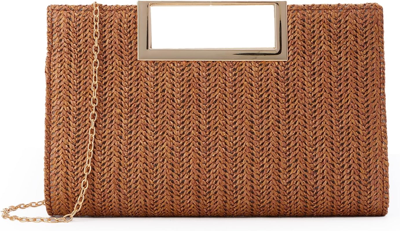 GOKTOW Straw Clutch Top Handbags Raffia Bag Purse Woven Tote CrossBag for Women Beach Summer Travel 2025 - PryTheory
