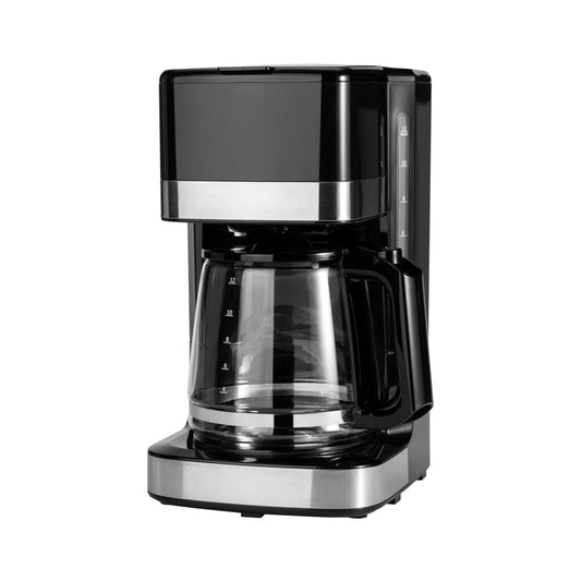 •Amazon Basics 12 Cup Drip Coffee Maker, Coffee Machine with Glass Coffee Pot (1.9 Qt), Auto Shut-off, Auto Pause, Removable Filter Basket, Black & Silver