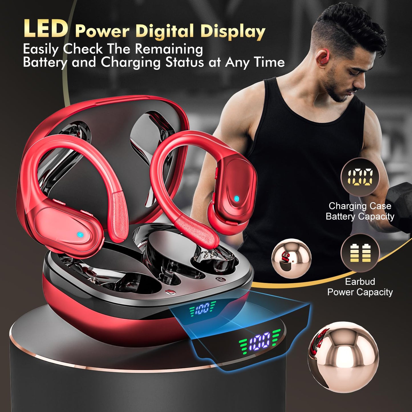 Wireless Earbuds (80Hrs Playtime-PX7 Waterproof).