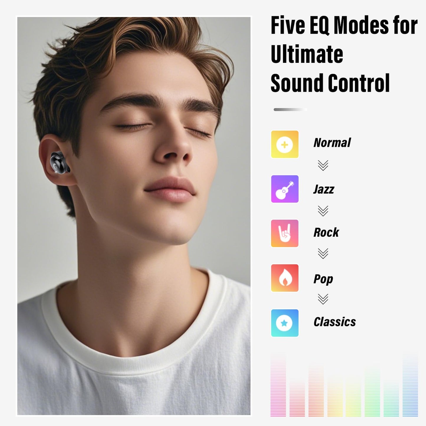 Sleep Earbuds (Bluetooth 5.4-Smart Touch Screen-48H Playtime-IPX7 Waterproof).