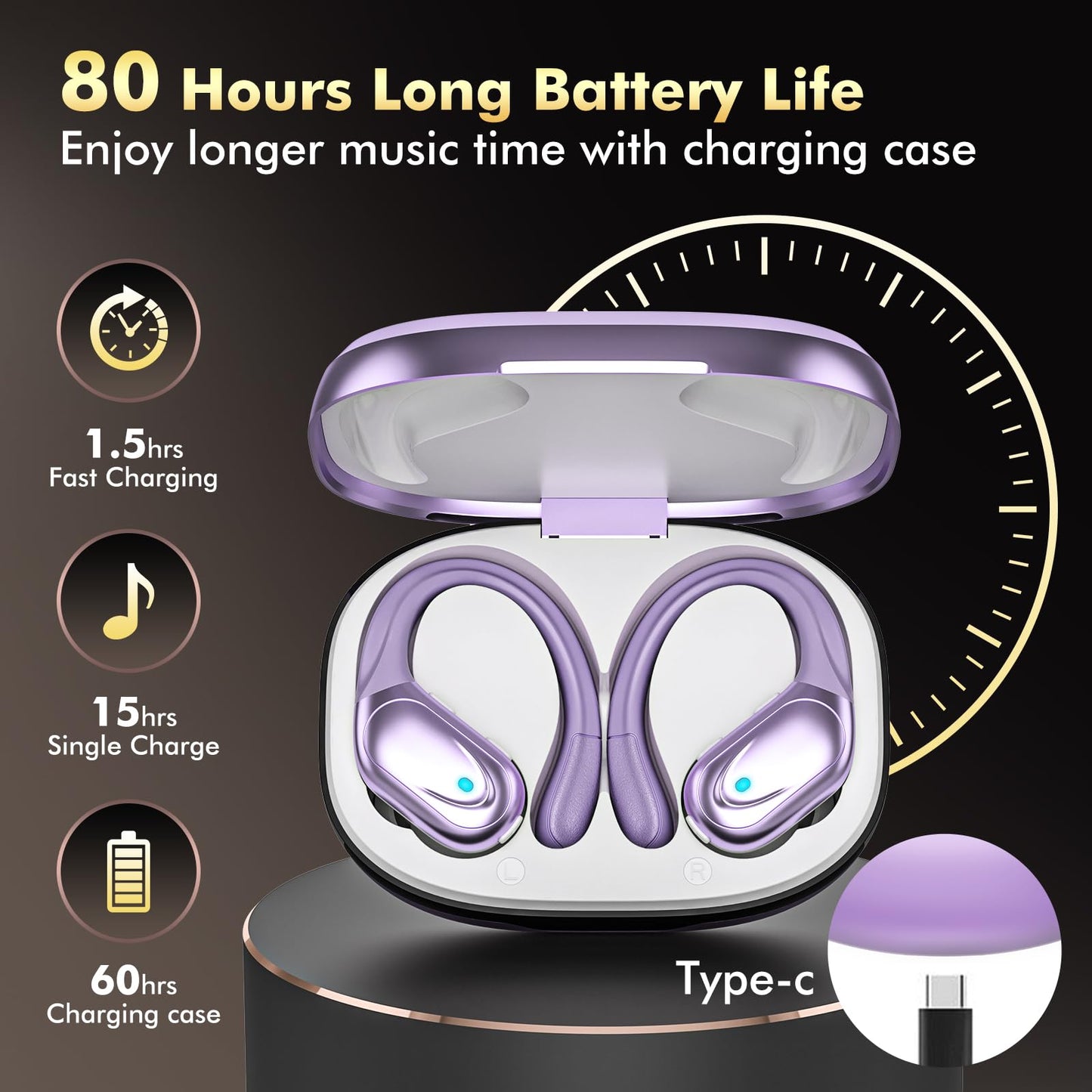 Wireless Earbuds (80Hrs Playtime-PX7 Waterproof).