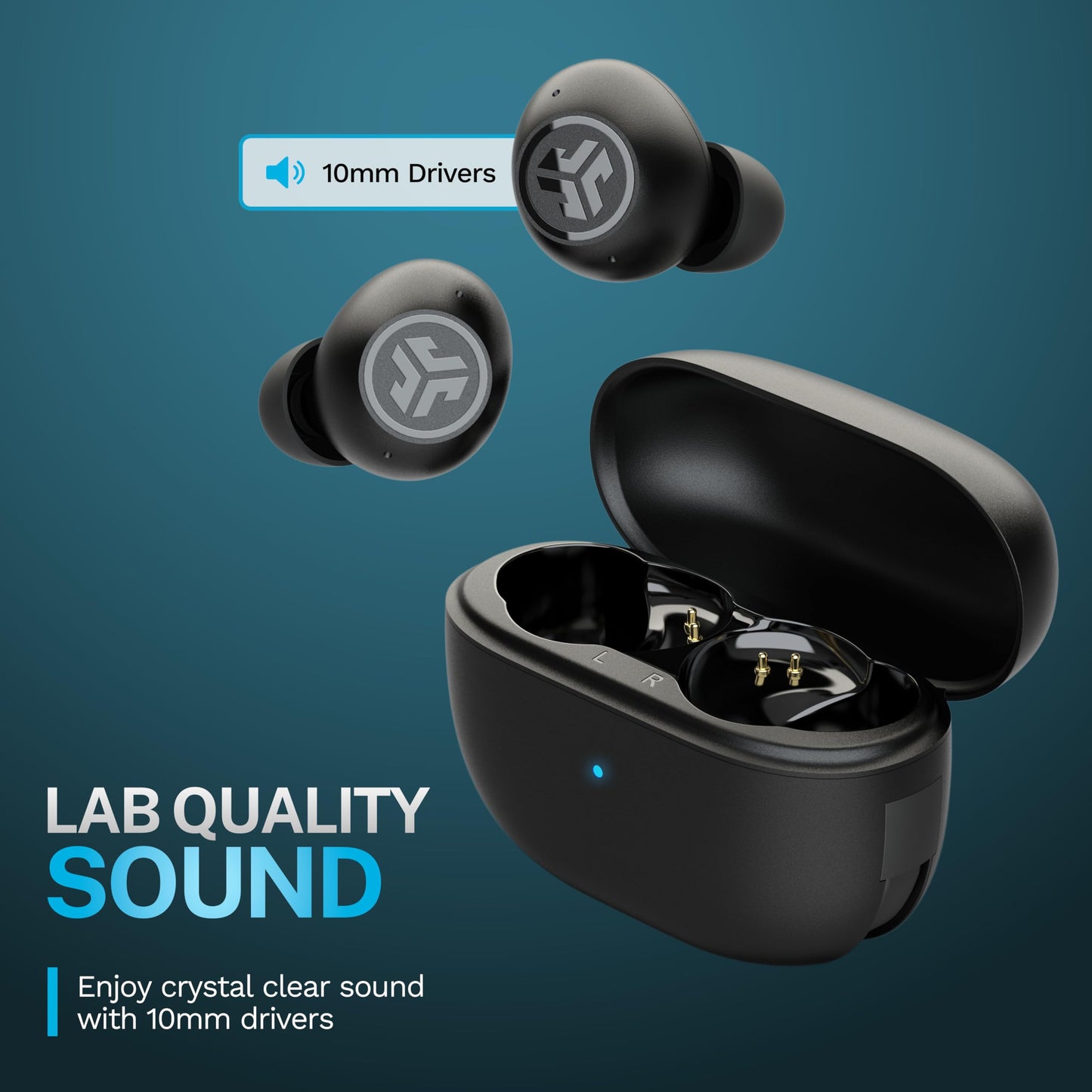 JLab Go Pop ANC True Wireless Earbuds & Charging Case.