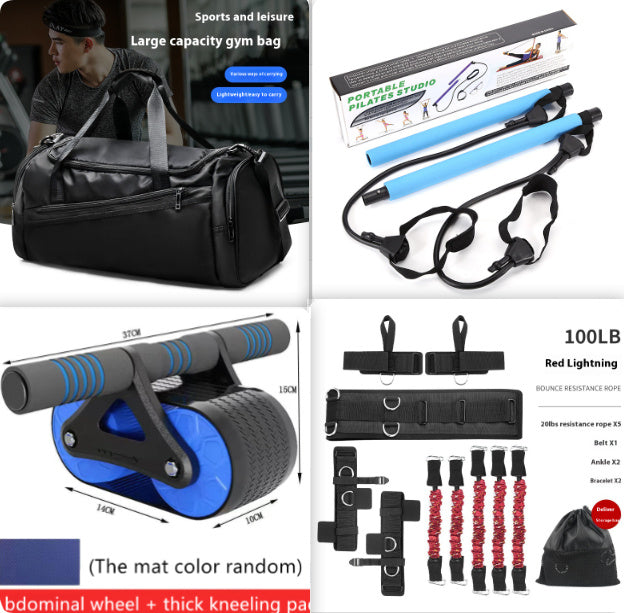 Double Wheel Abdominal Exerciser Women Men Automatic Rebound Ab Wheel Roller Waist Trainer Gym Sports Home Exercise Devices - PryTheory