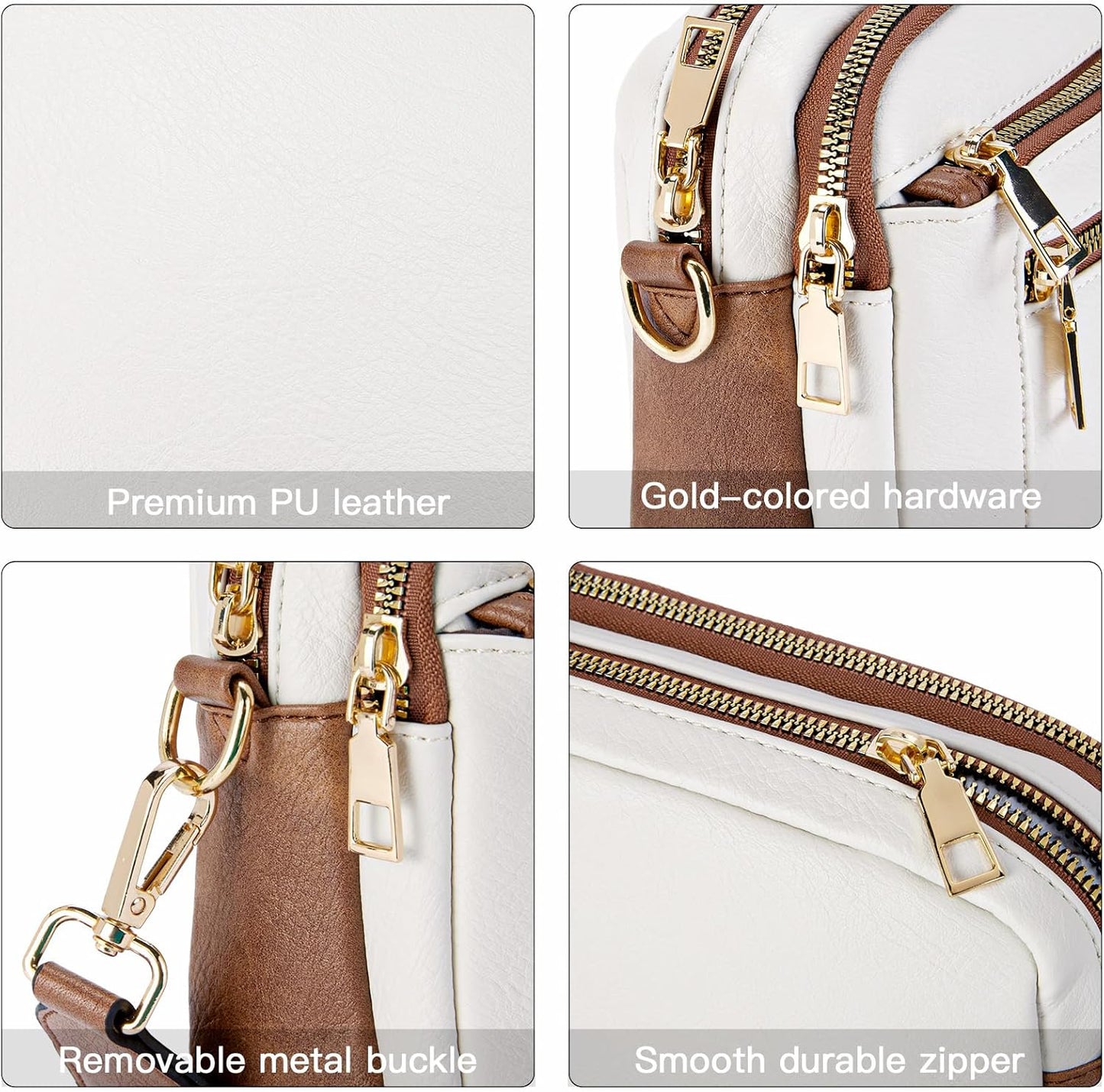 Telena Crossbody Purse for Women Small Crossbody Bags Trendy Vegan Leather with Adjustable Shoulder Strap - PryTheory