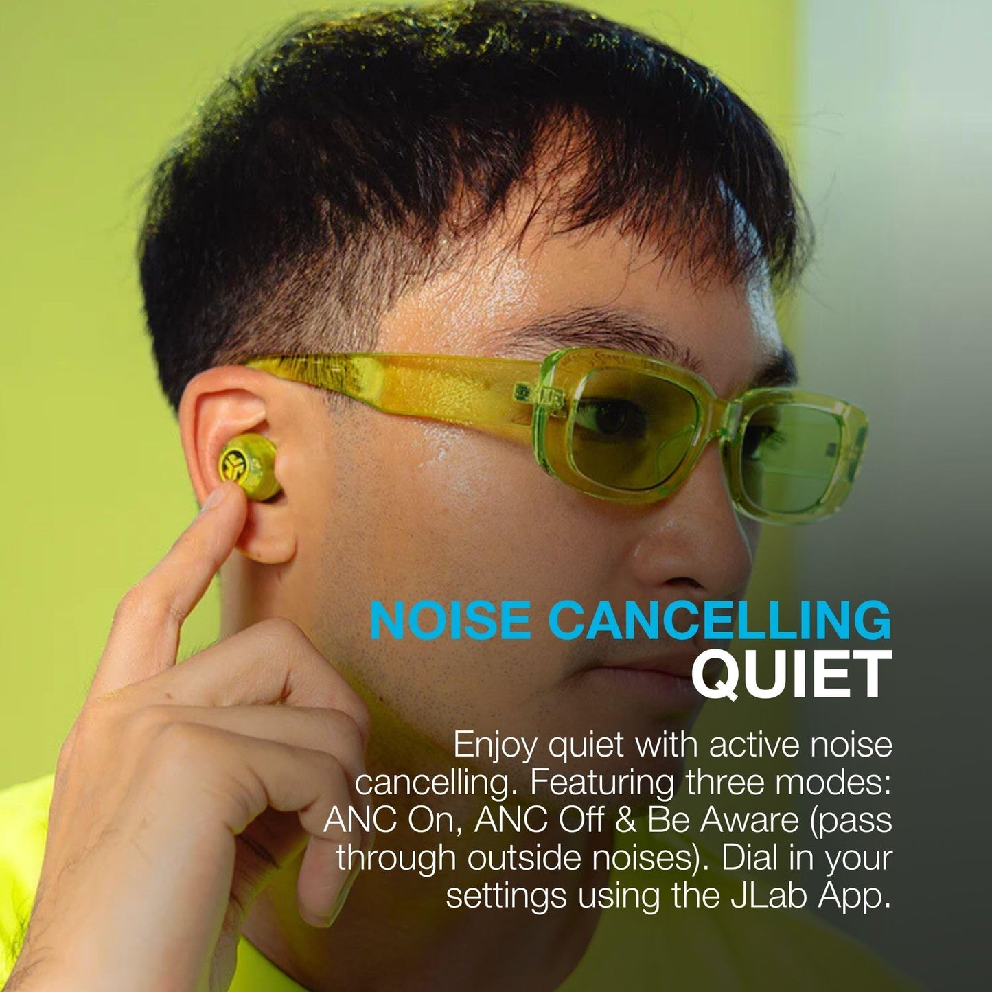 JLab Go Pop ANC True Wireless Earbuds & Charging Case.