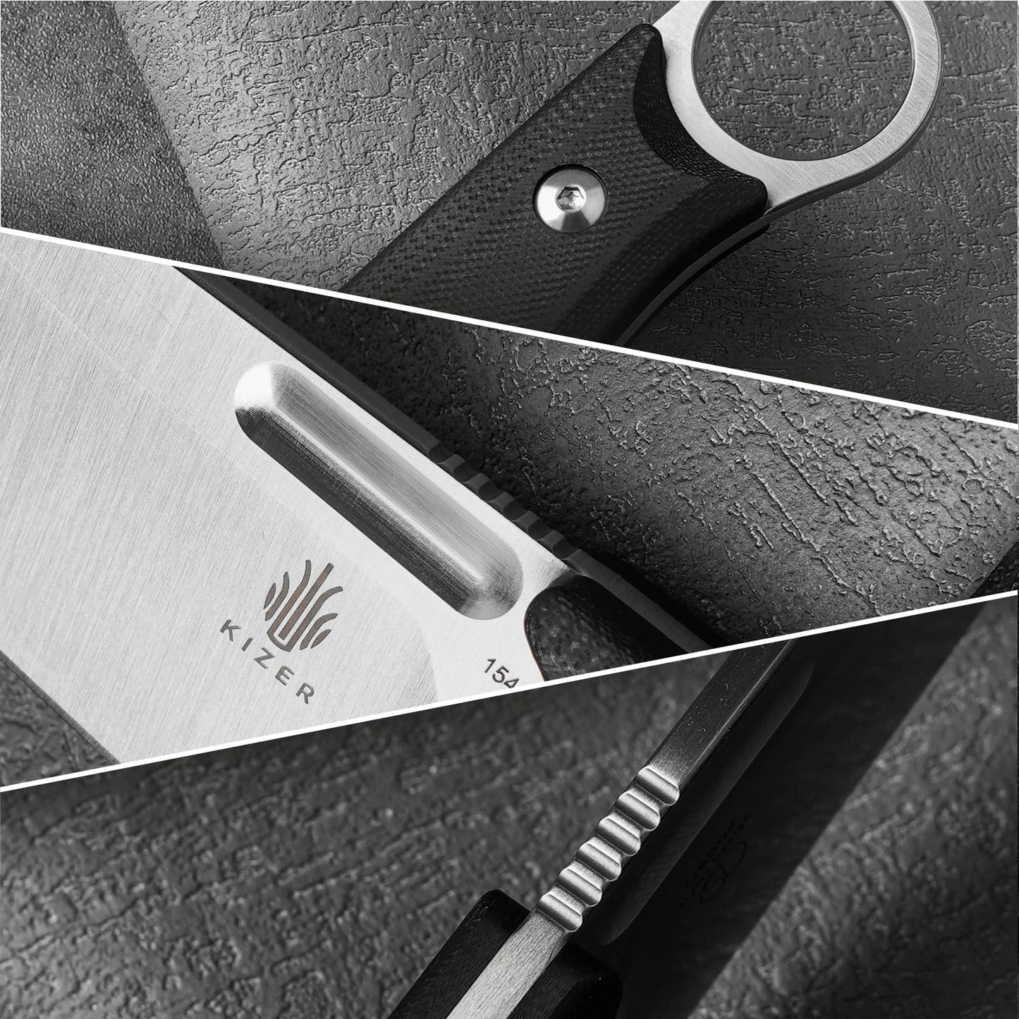 Kizer Cabox Fixed Blade Knife 1048A3