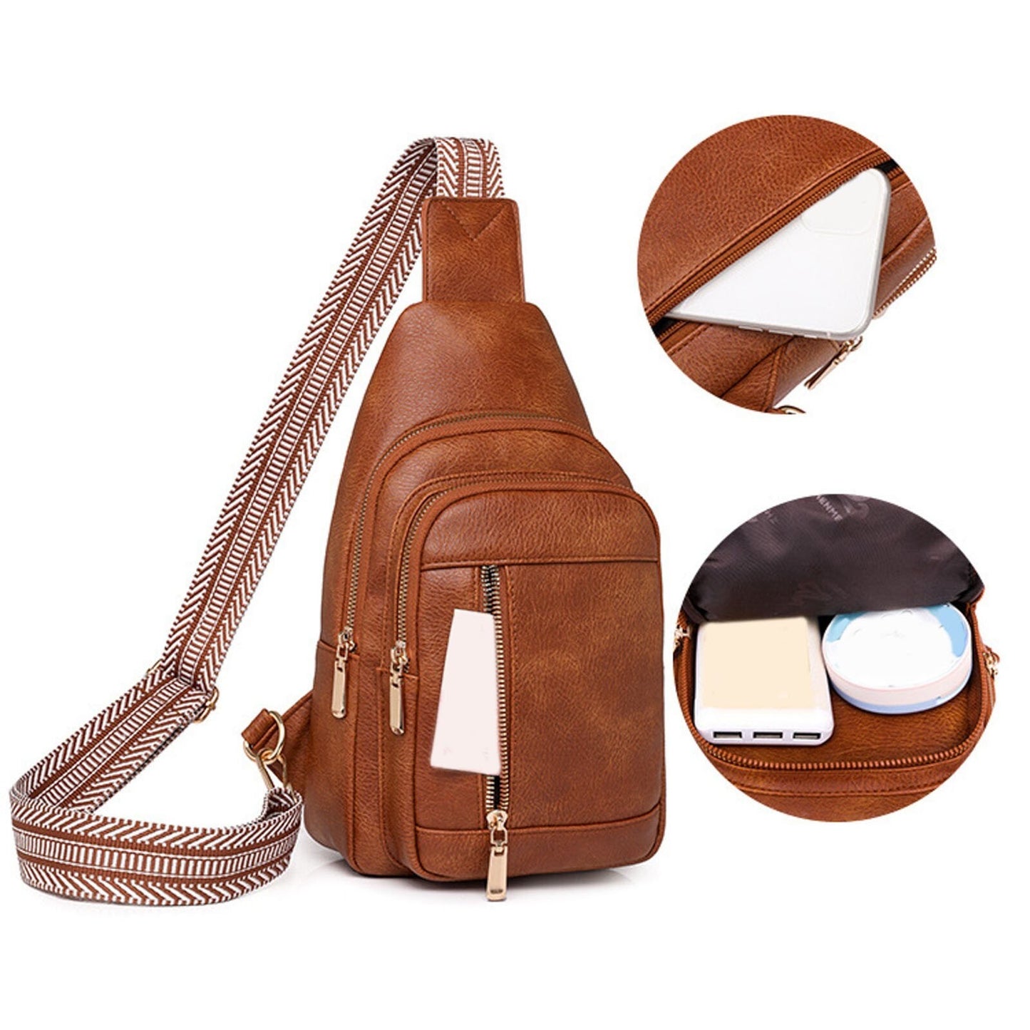 Leather Crossbody Handbag. - PryTheory