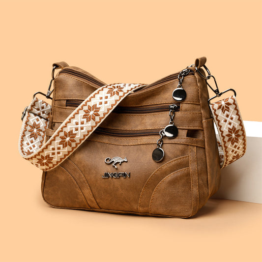 One-shoulder Soft Leather Tote All-match Women's Bag For The Middle-aged - PryTheory