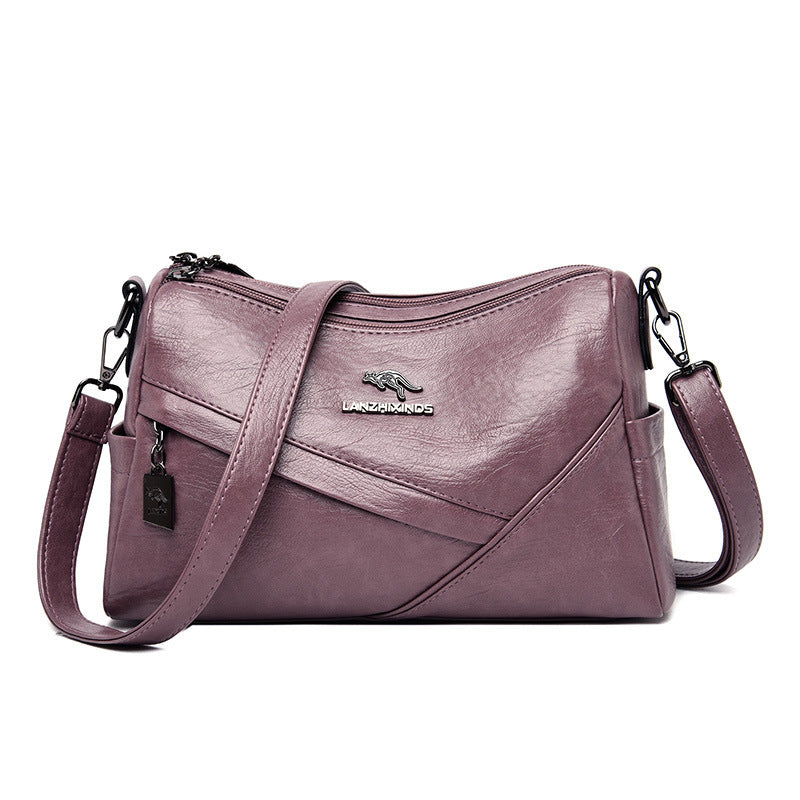 .Soft Leather Large-capacity Crossbody Bag - PryTheory
