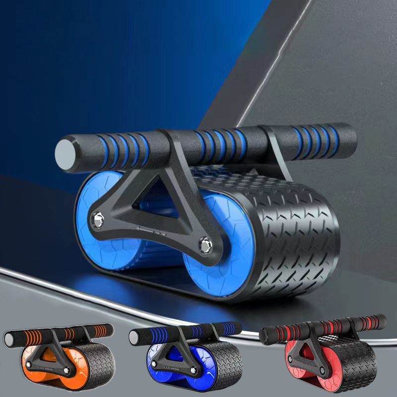Double Wheel Abdominal Exerciser Women Men Automatic Rebound Ab Wheel Roller Waist Trainer Gym Sports Home Exercise Devices - PryTheory