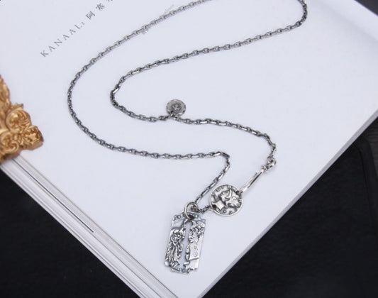 S925 Sterling Silver Morgan Blade Necklace. - PryTheory