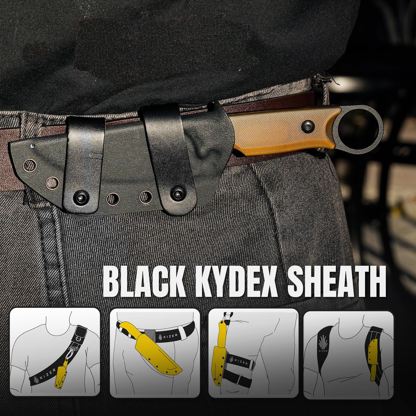 Kizer Cabox Fixed Blade Knife 1048A3