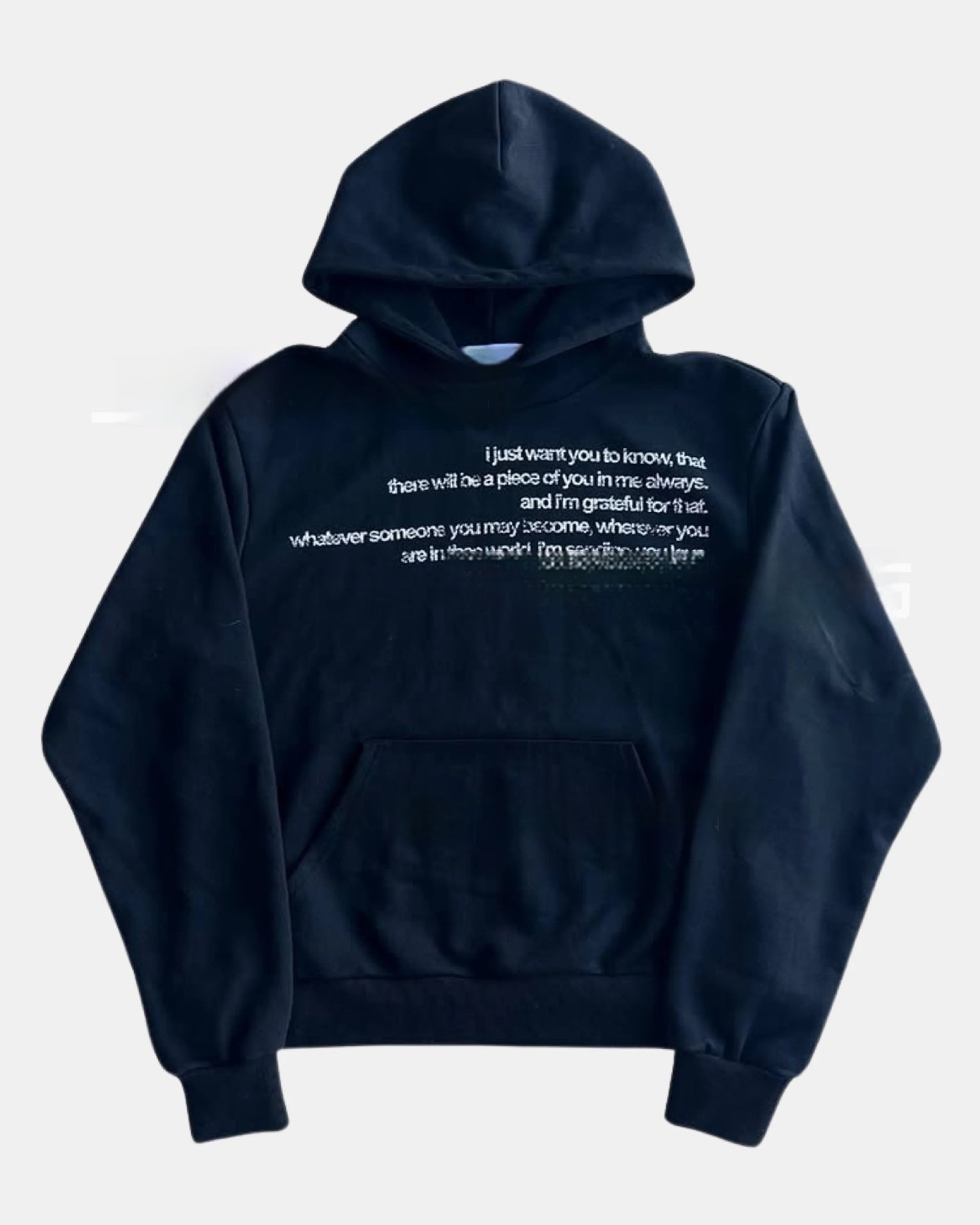Letter Printed Hooded Men's Sweater - PryTheory