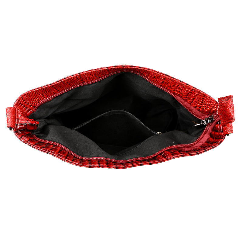 Crocodile Pattern Shoulder Bag Casual Multi-layer Vintage Crossbody Women's Bag - PryTheory