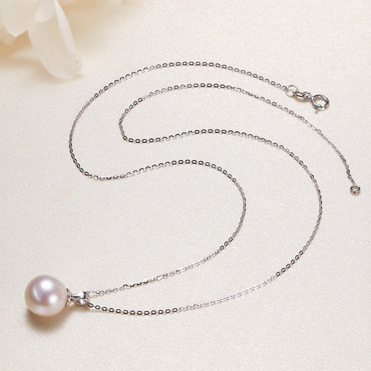 S925 Silver Freshwater Pearl Necklace. - PryTheory