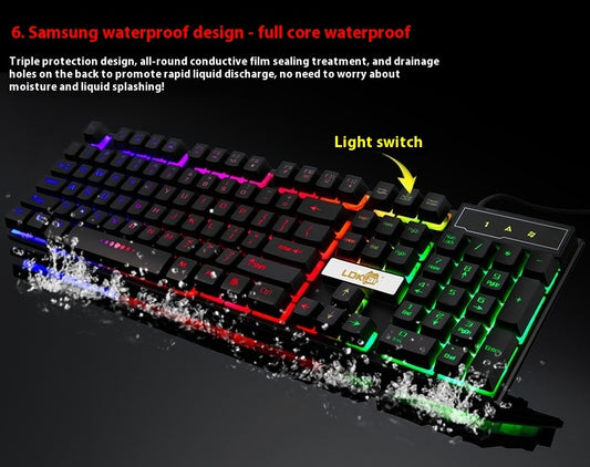 Industry gaming keyboard glowing usb cable gaming keyboard - PryTheory