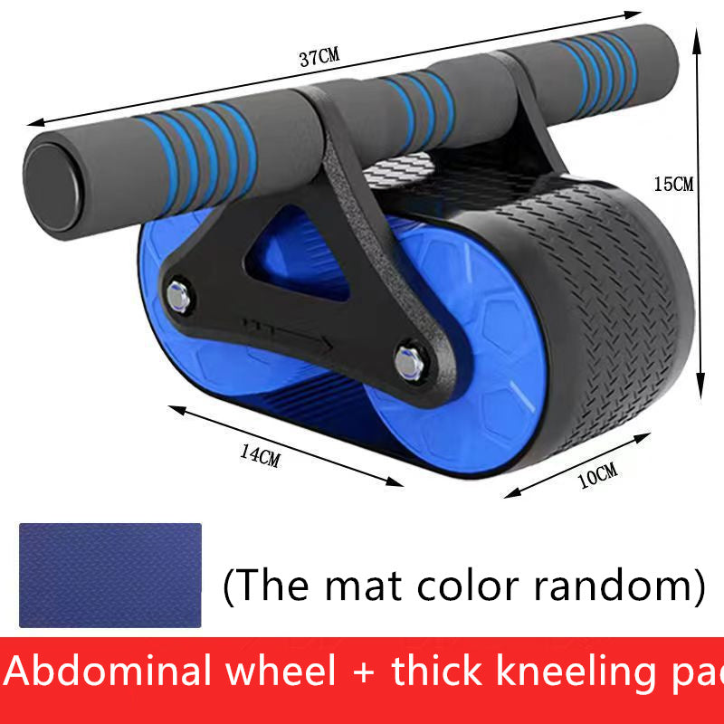 Double Wheel Abdominal Exerciser Women Men Automatic Rebound Ab Wheel Roller Waist Trainer Gym Sports Home Exercise Devices - PryTheory