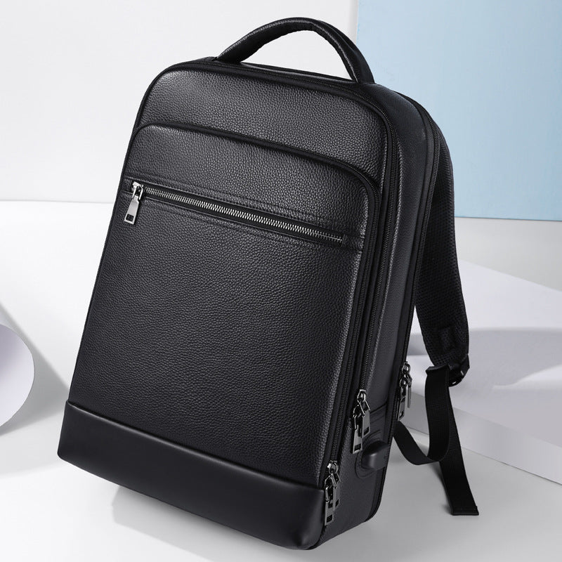 Leather Computer Backpack. - PryTheory