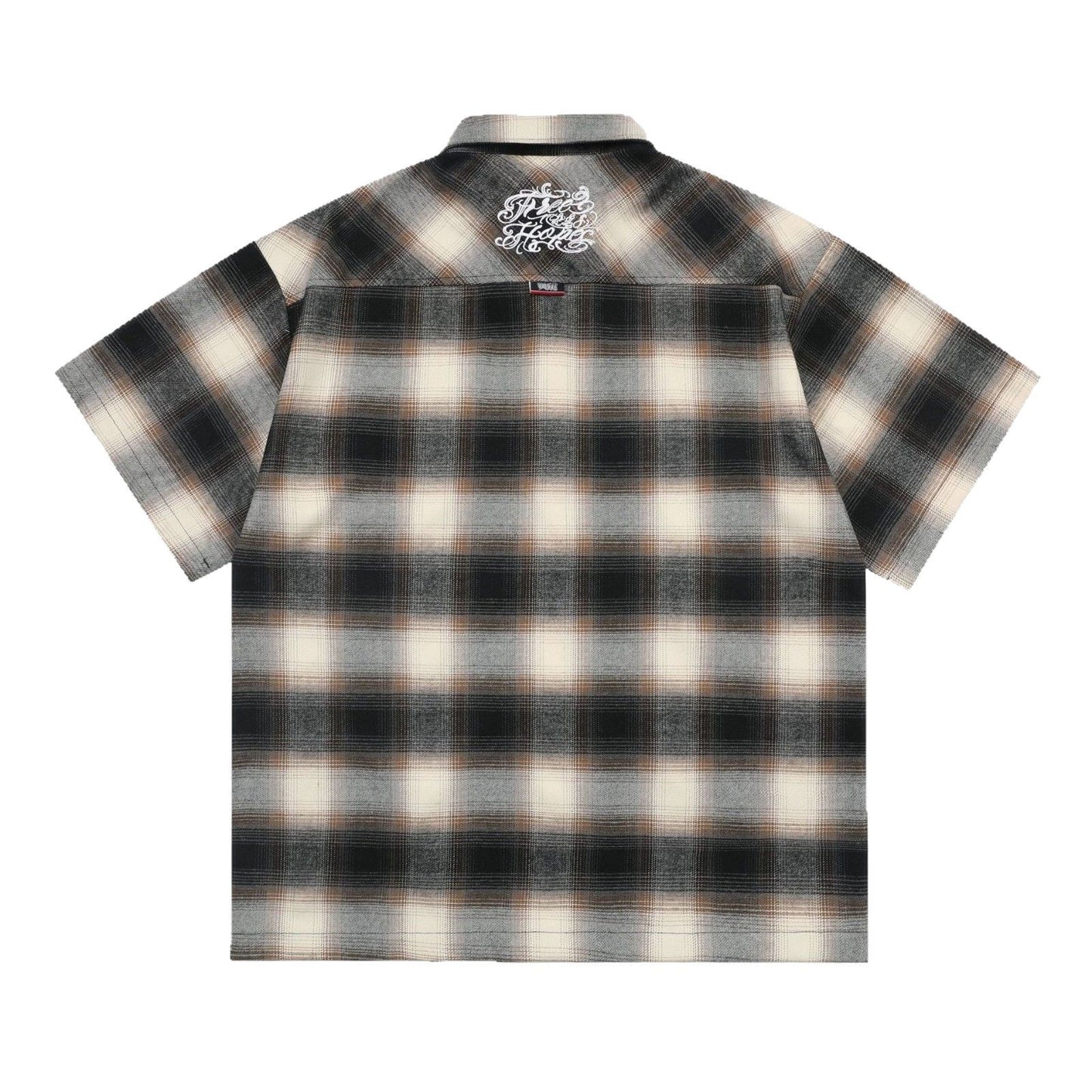 Large Plaid Classic Pocket Half Sleeve Cardigan Short Sleeve Shirt - PryTheory
